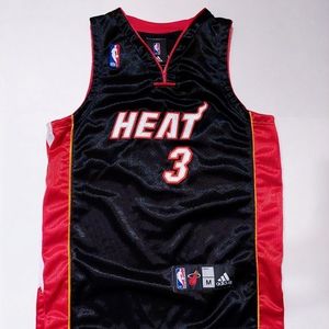 Adidas Miami Heat Dwyane Wade #3 Authentic Jersey.